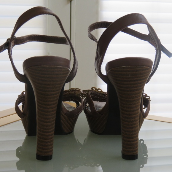 Brown High Heel Sandal - Picture 5 of 7